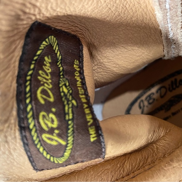 New J.B. Dillon Fringe Western Ankle Booties Suede Tan Cowboy Boots Size 5 - Picture 8 of 9